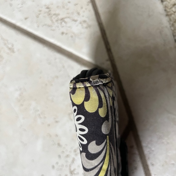 Vera Bradley Black Gray Yellow Wallet - Picture 4 of 8